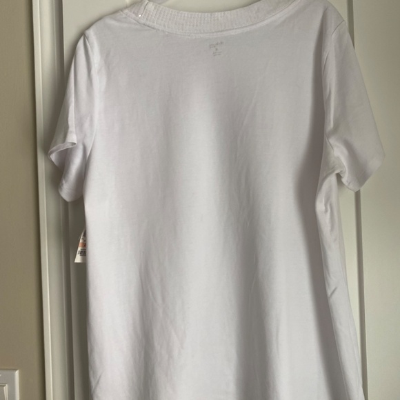 Style&Co white top T-shirt round neck empbelishment - Picture 3 of 4